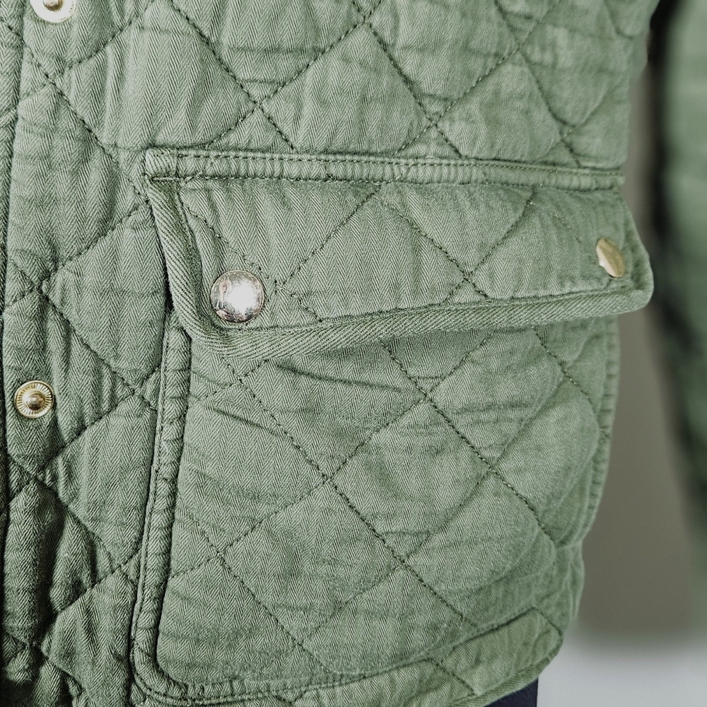 J. Crew Quilted Downtown Field Jacket M 💯 Cotton - Picture 3 of 12
